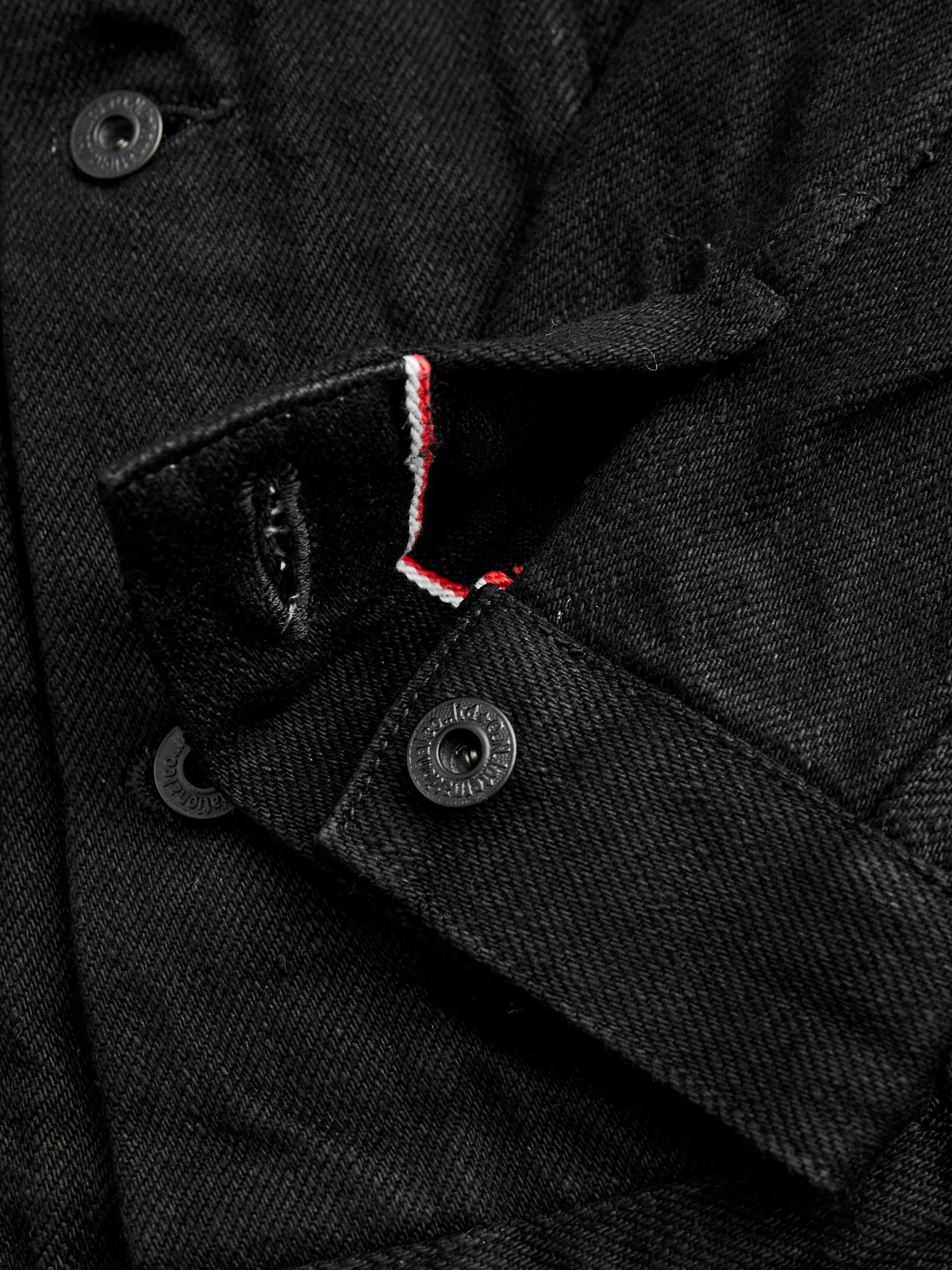 02527PRZ-BK "Secret Denim" 20oz Black Selvedge Denim Jacket