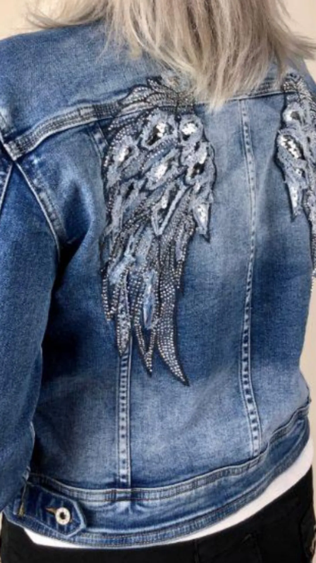 Angelwing denim jacket