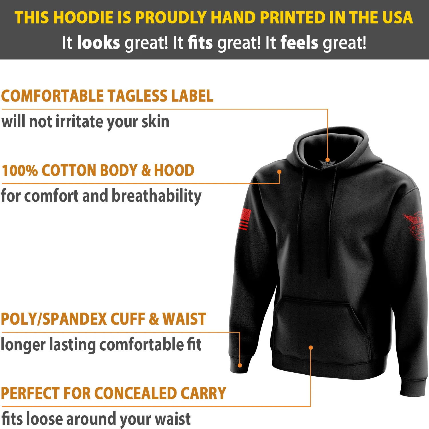 Basic - Black   Red Hoodie