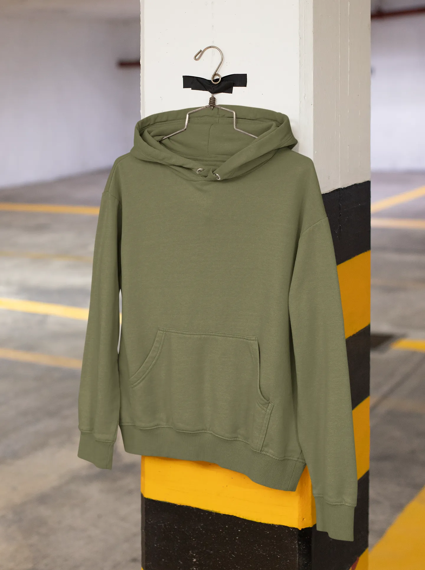 Basic Olive Green Winter Hoodies