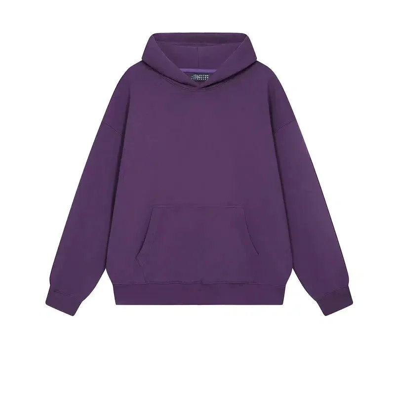 Basic Solid Color Hooded Sweatshirt