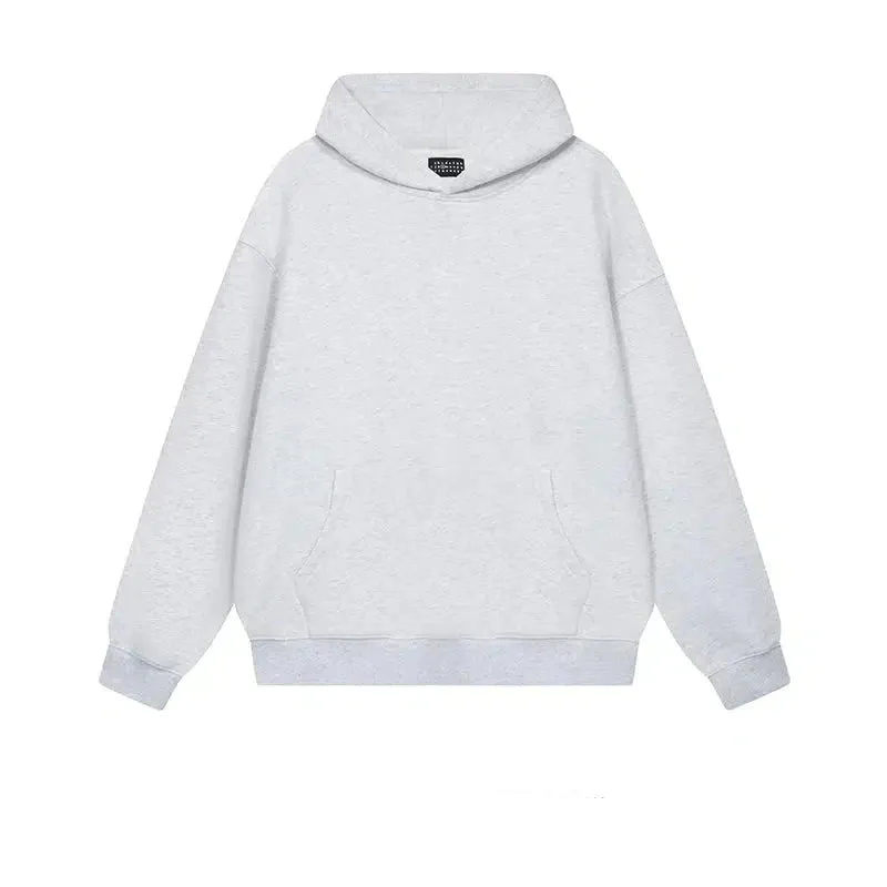 Basic Solid Color Hooded Sweatshirt