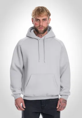 Boxy Raglan Hoodie - Light Grey