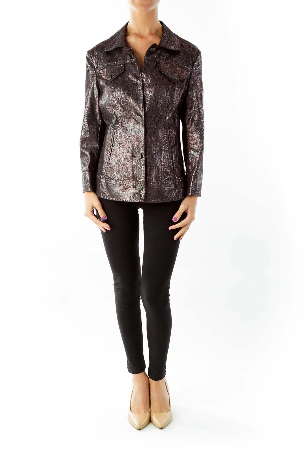 Brown Leopard Print Jacket