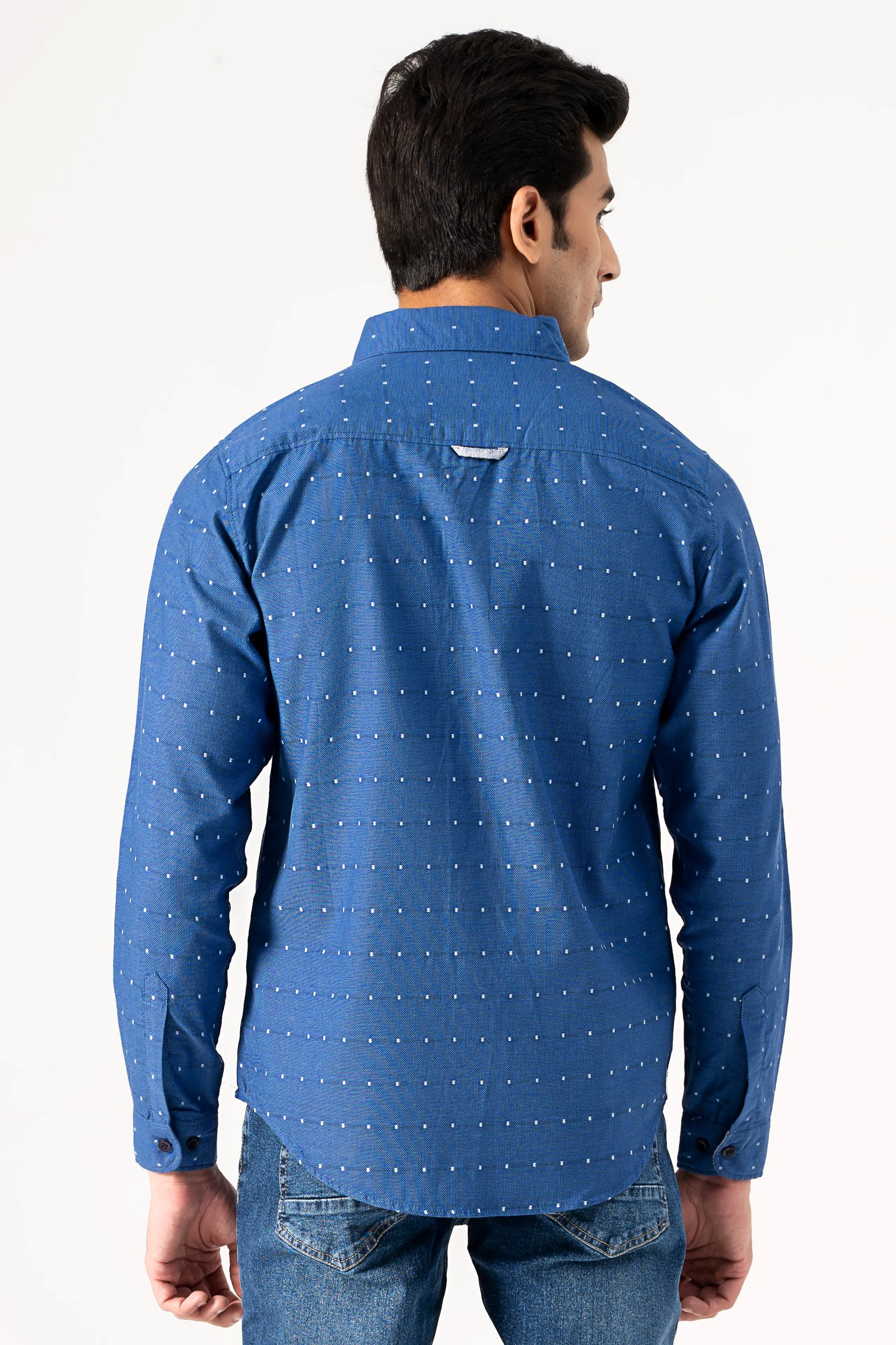 CASUAL SHIRT BLUE TEXTURE