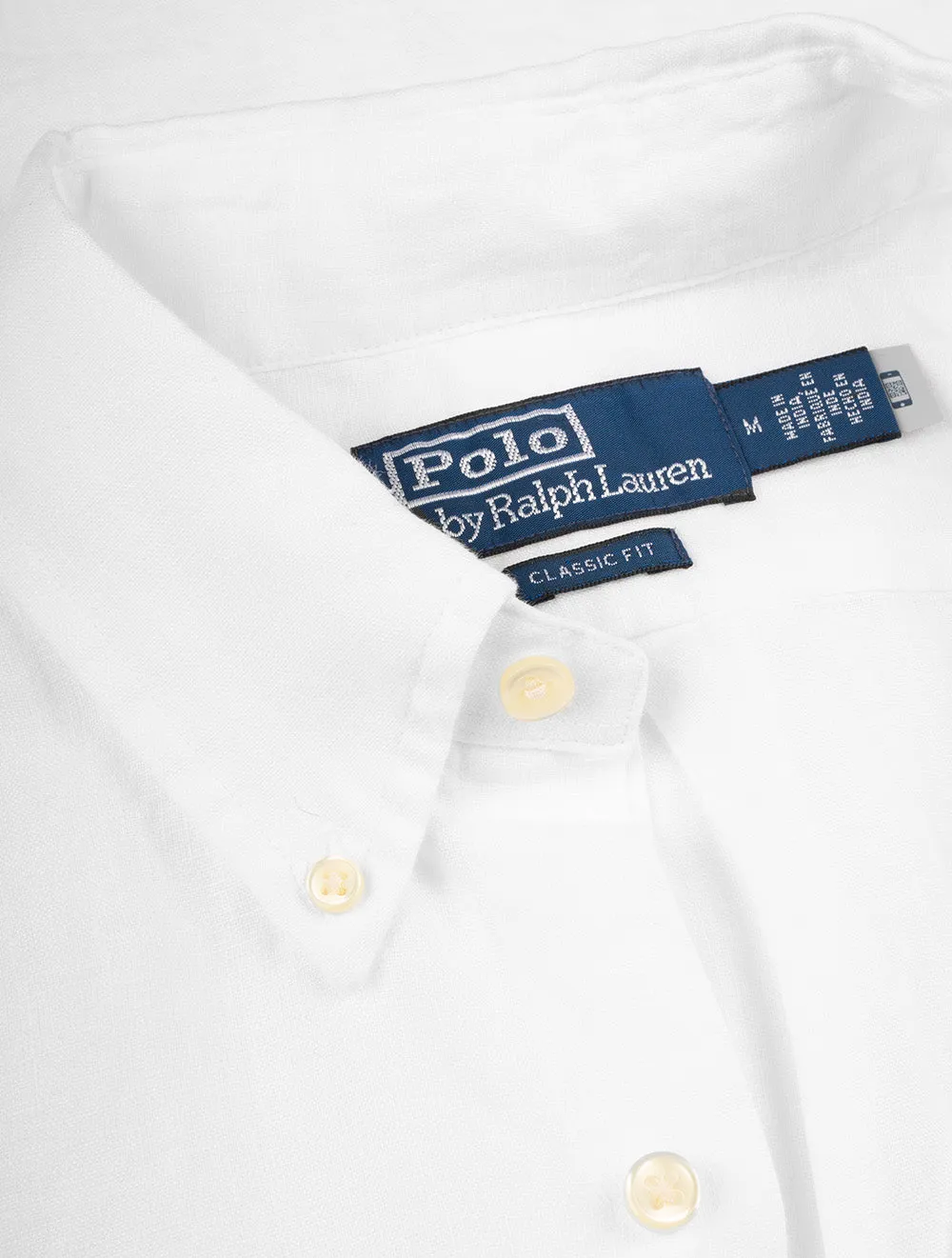 Dyed Linen Pocket Shirt White