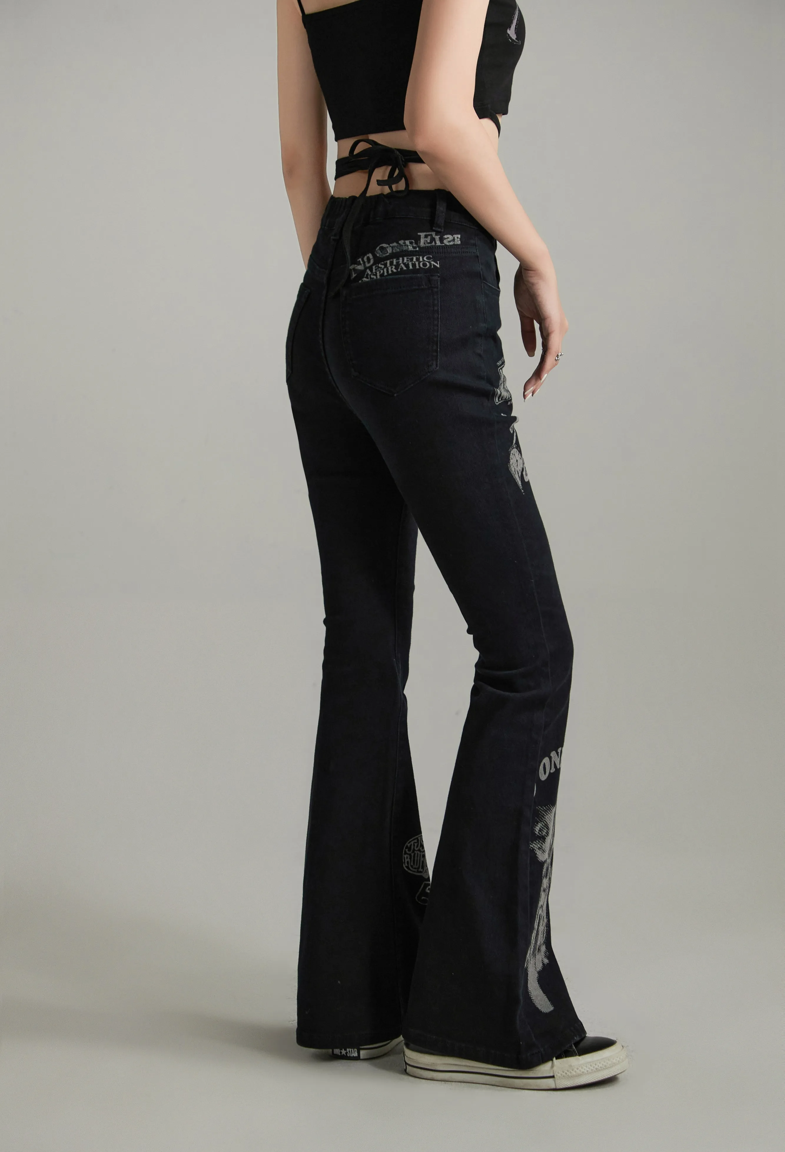 Easy Ride Printed Bootcut Pants