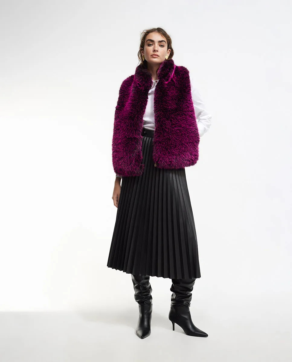 Faux fur waistcoat