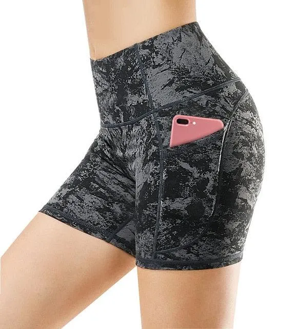 Fit High Waist Athletic Yoga Shorts