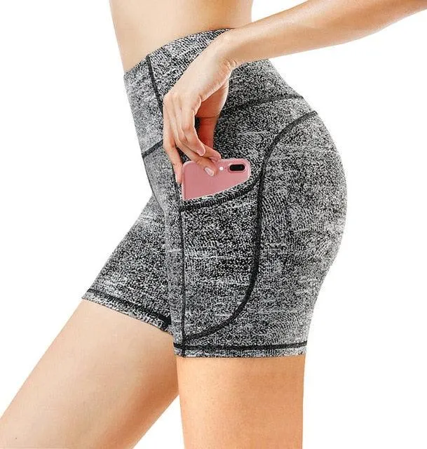 Fit High Waist Athletic Yoga Shorts