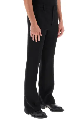 flared pants in virgin wool