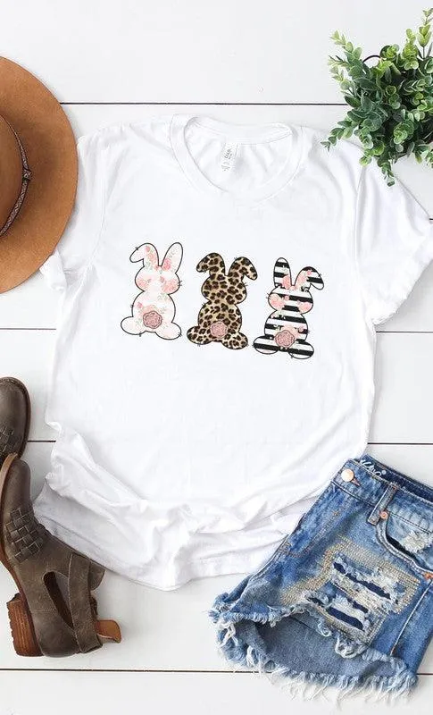 Floral Easter Bunnies Graphic Tee