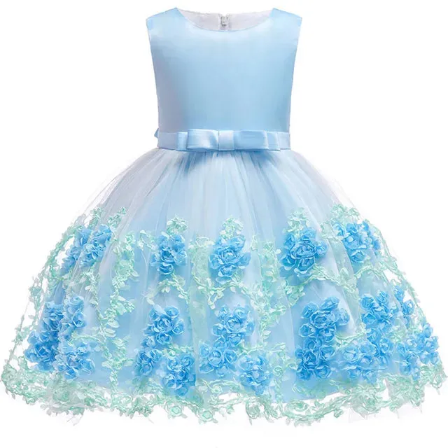 Girl Kids Birthday Princess Party Dress Lace Children Elegant Dress Clothing for Girl