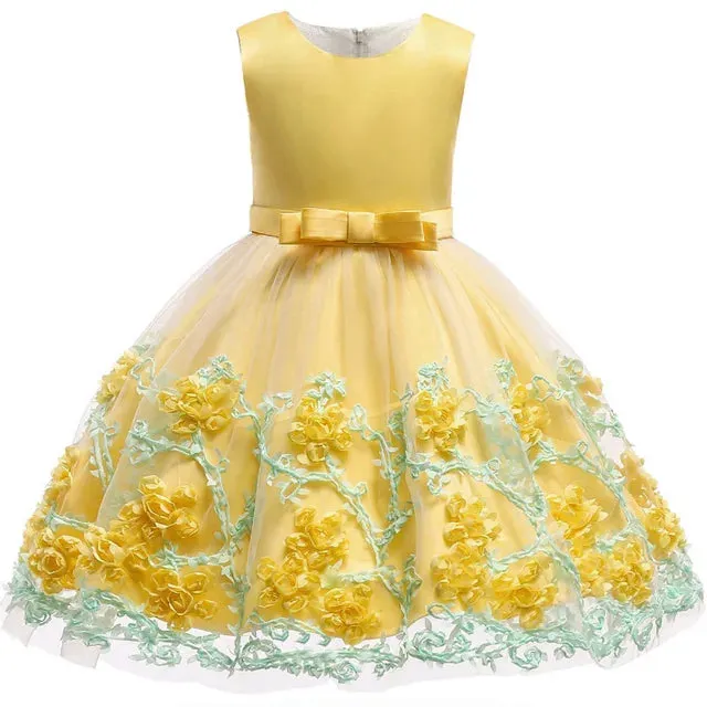 Girl Kids Birthday Princess Party Dress Lace Children Elegant Dress Clothing for Girl