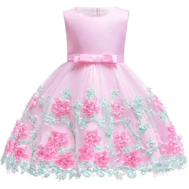 Girl Kids Birthday Princess Party Dress Lace Children Elegant Dress Clothing for Girl