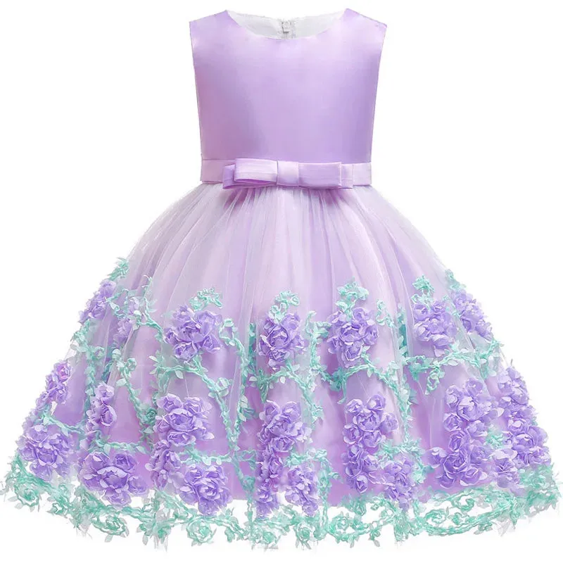 Girl Kids Birthday Princess Party Dress Lace Children Elegant Dress Clothing for Girl