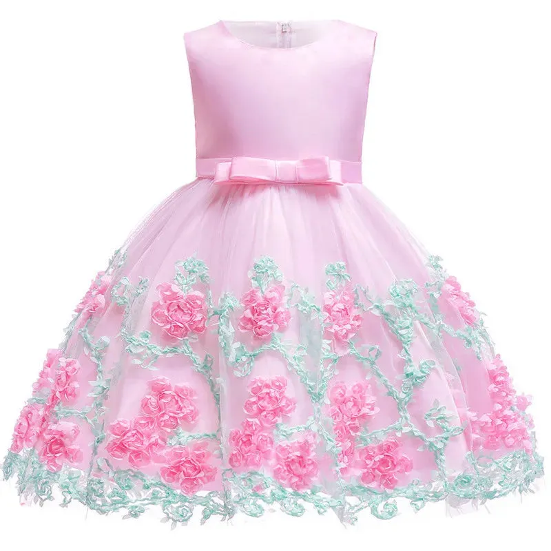 Girl Kids Birthday Princess Party Dress Lace Children Elegant Dress Clothing for Girl