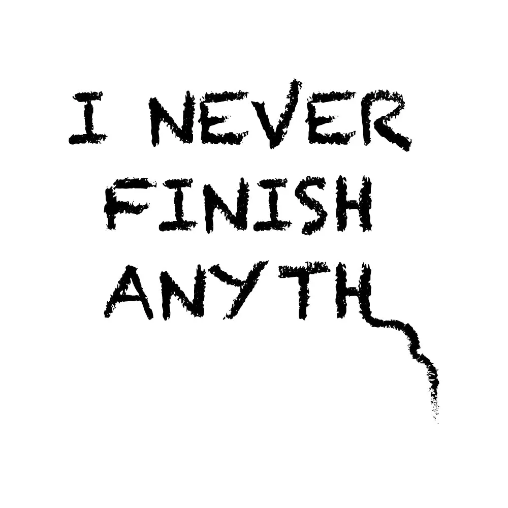 I Never Finish Anyth Unisex Hoodies (White)