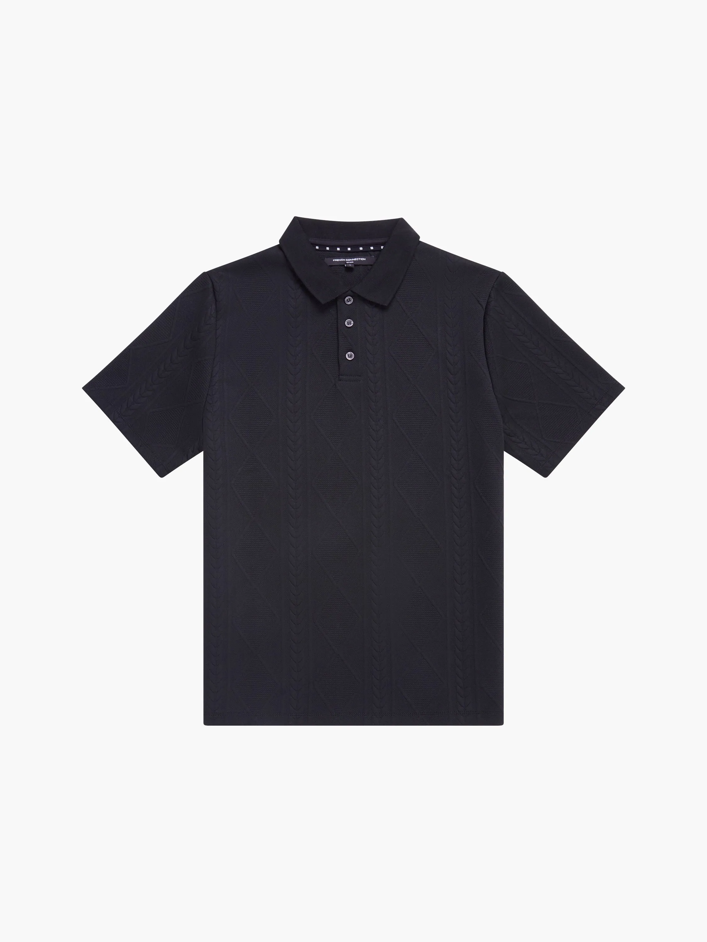 Jacquard Short Sleeve Polo Shirt    