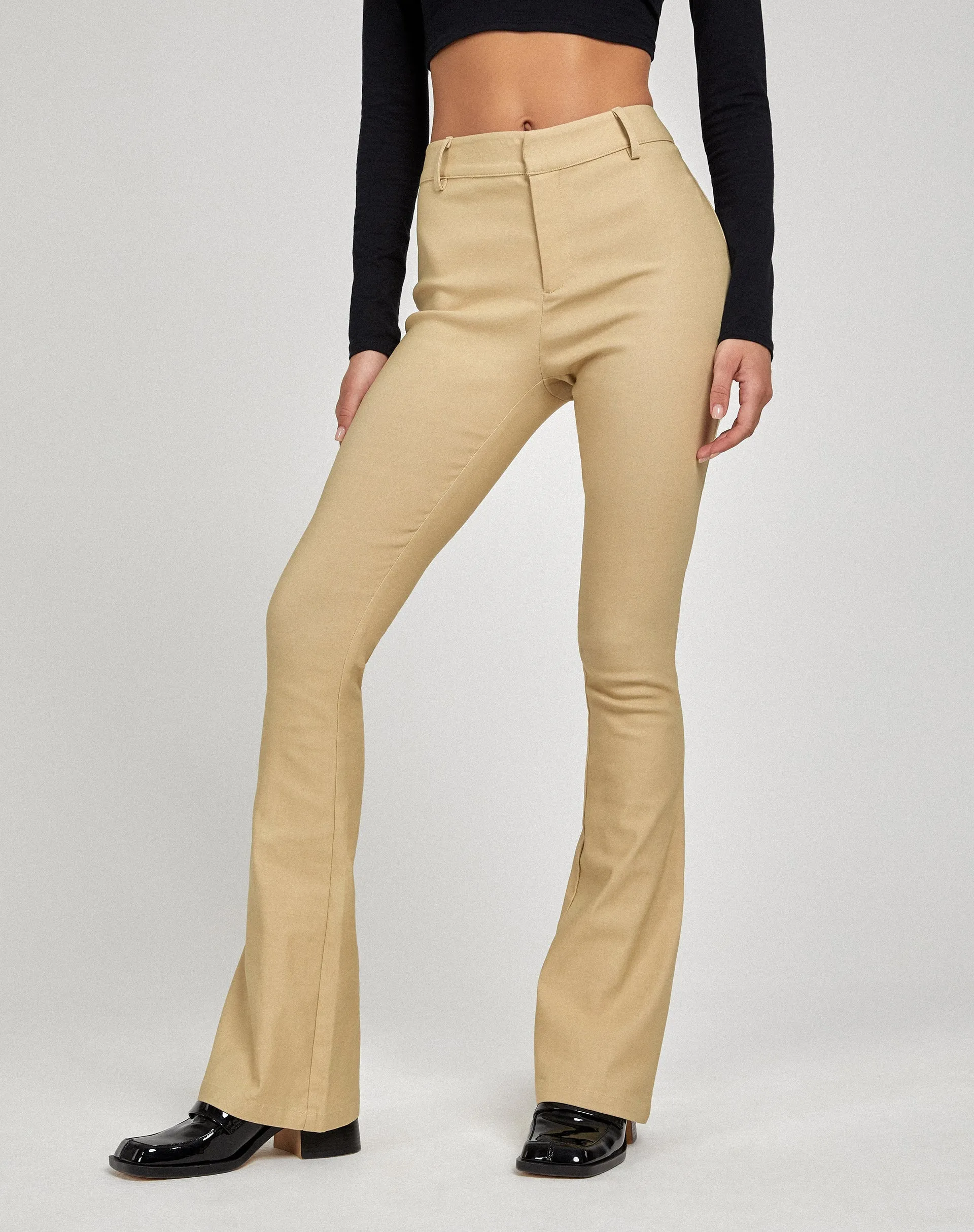 Jopanka Flare Trouser in Tailoring Ecru