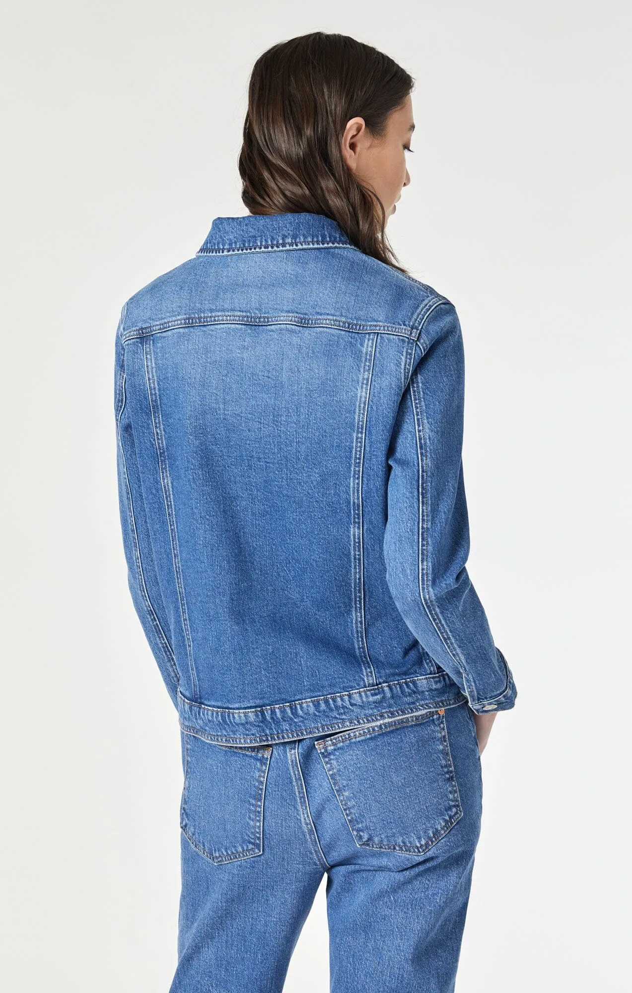 KATY JACKET IN DARK RECYCLED BLUE