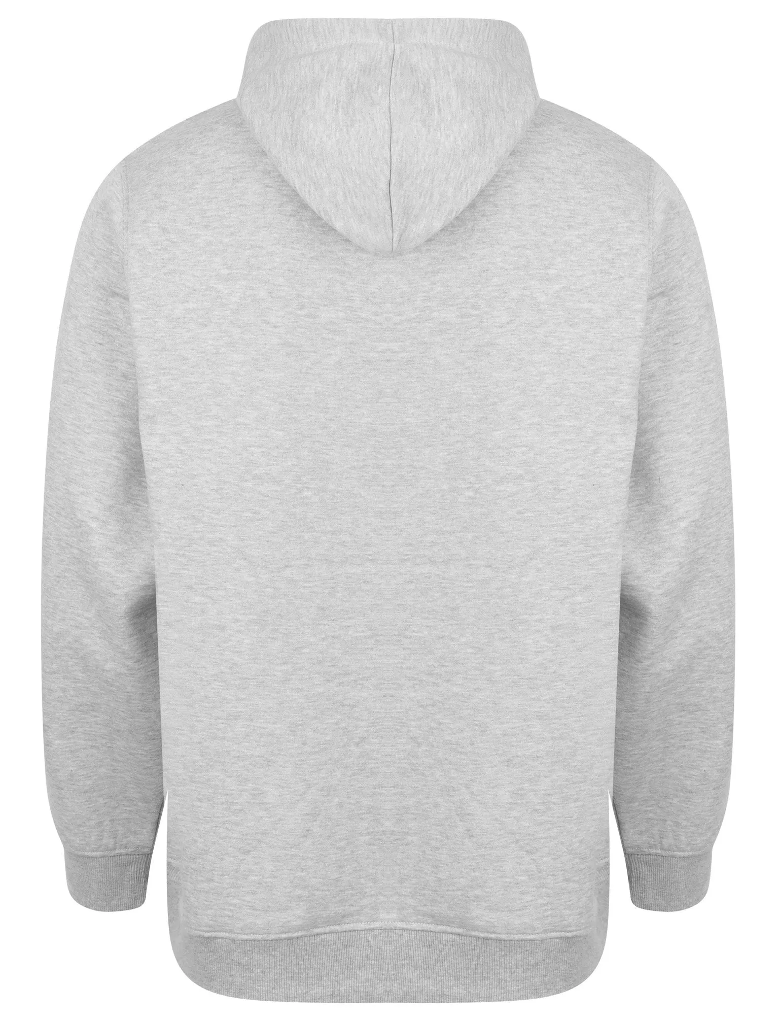 Kesler Brush Back Fleece Basic Zip Through Hoodie In Light Grey Marl