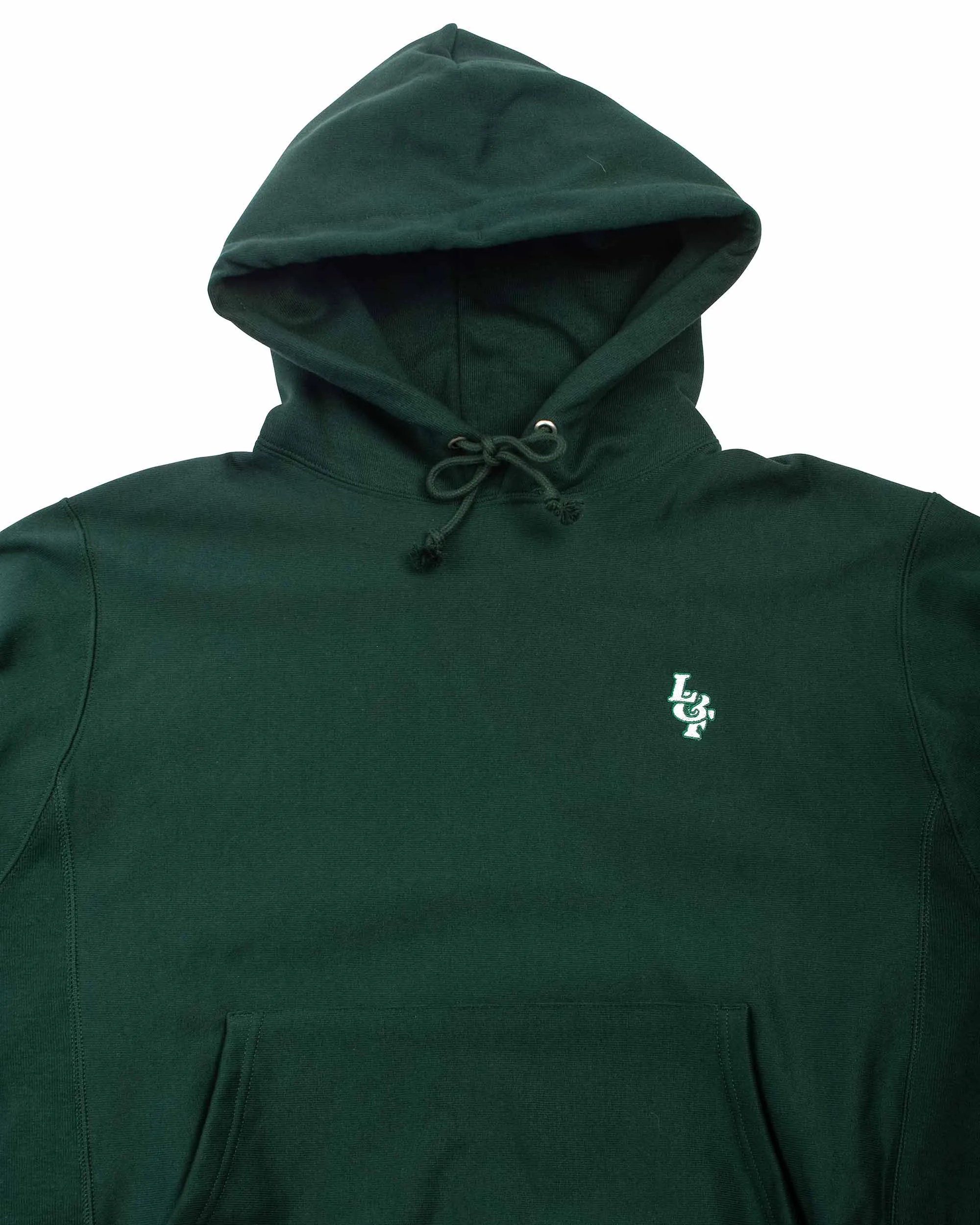 Lost & Found Reverse Weave Hoodie Dark Green