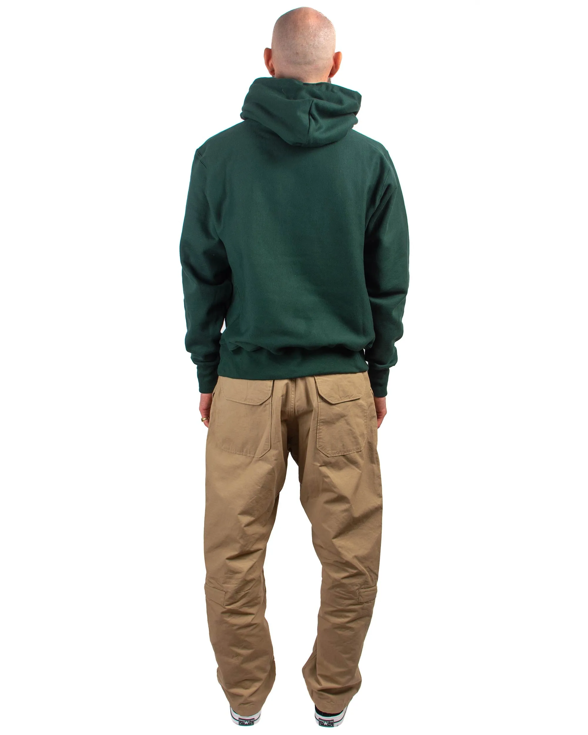 Lost & Found Reverse Weave Hoodie Dark Green