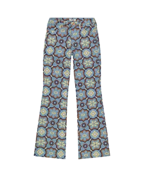 Mid Rise Boot Trousers in Medallion