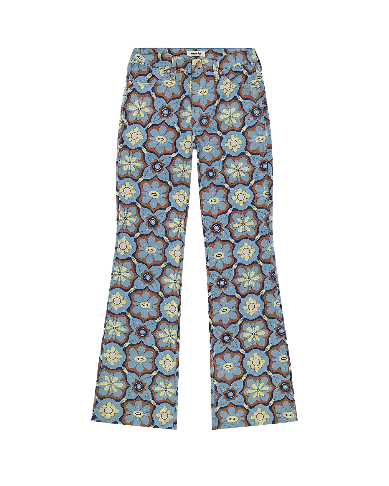 Mid Rise Boot Trousers in Medallion