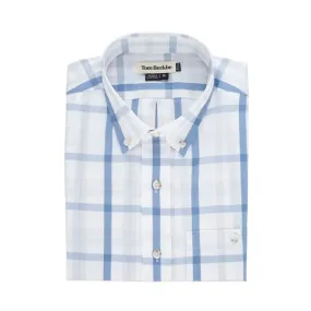 Monroe Poplin Shirt (White Blue)