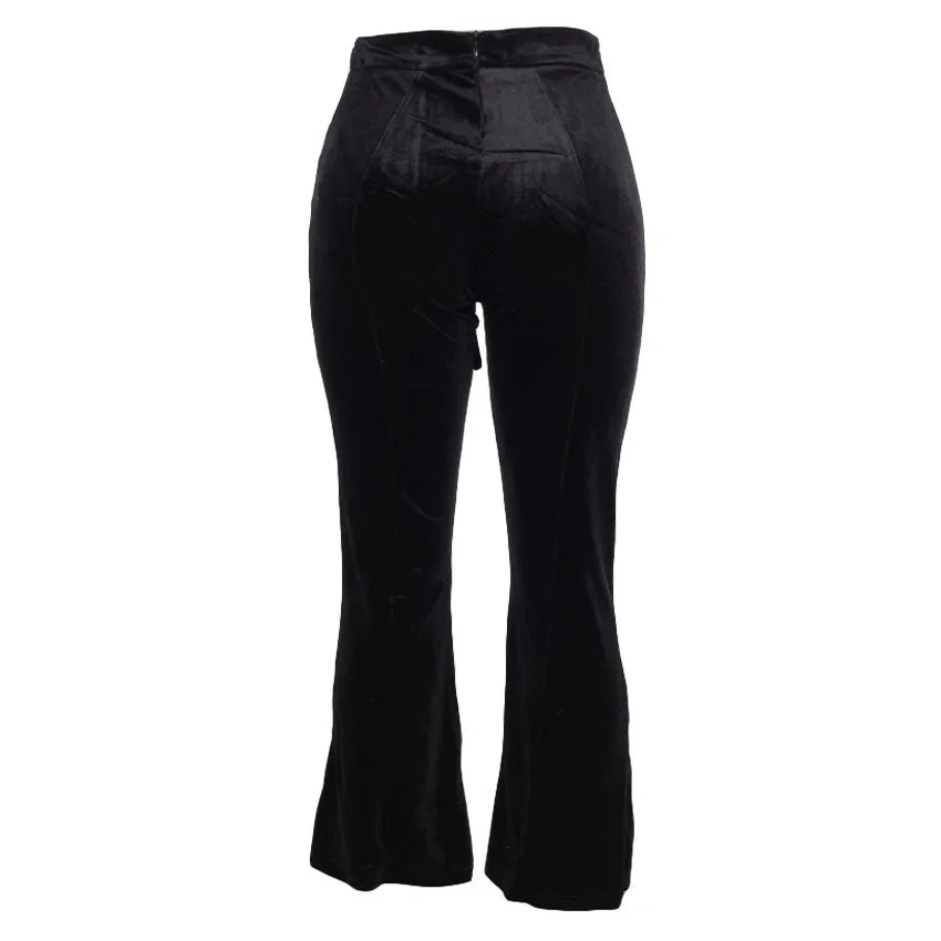 REDTAG Black Bootcut Trousers for Women