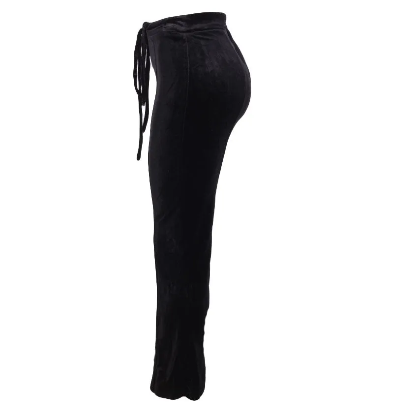 REDTAG Black Bootcut Trousers for Women