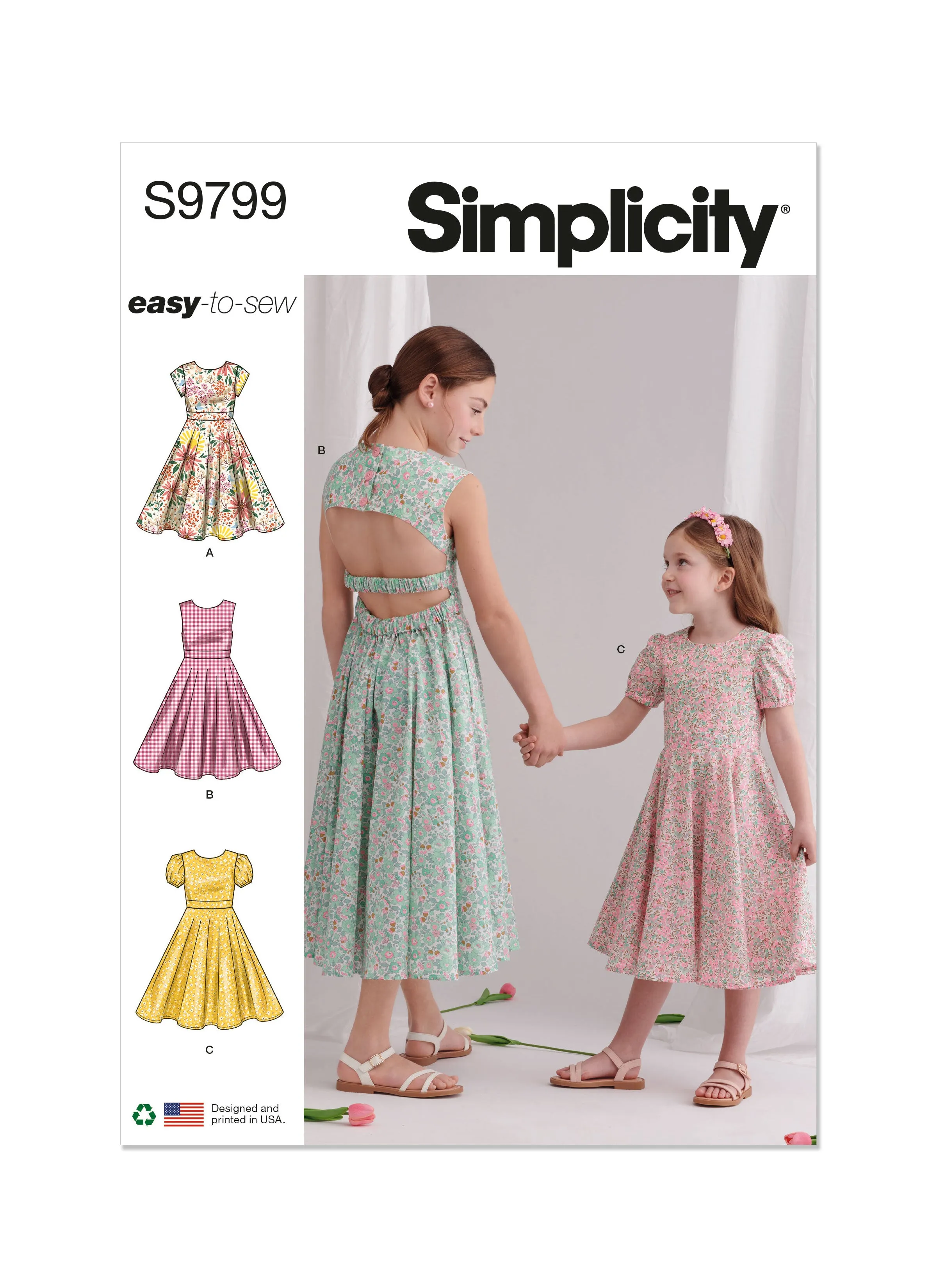 Simplicity Pattern 9799 Child/Girl Dress