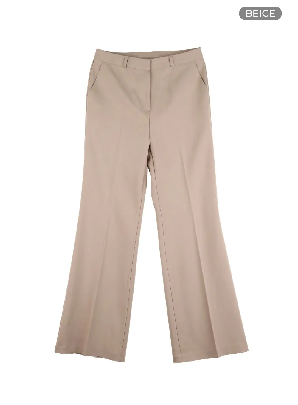 Solid Bootcut Trousers OY421