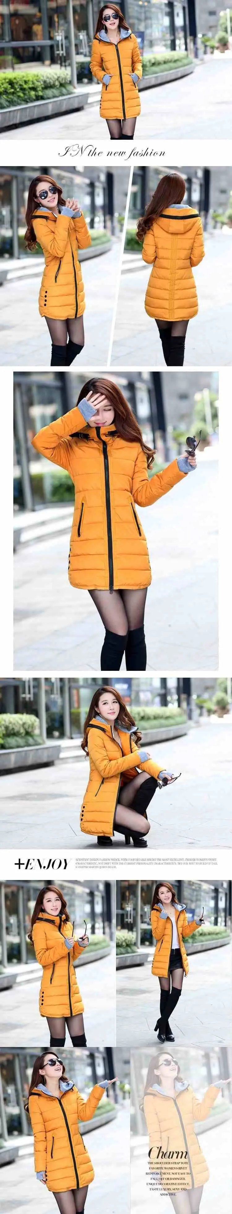 Waterproof Autumn Winter fashion casual women overcoat warm jacket thick long Lady Coats female warm Parkas