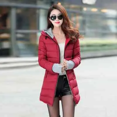 Waterproof Autumn Winter fashion casual women overcoat warm jacket thick long Lady Coats female warm Parkas