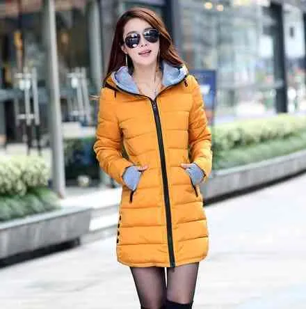 Waterproof Autumn Winter fashion casual women overcoat warm jacket thick long Lady Coats female warm Parkas