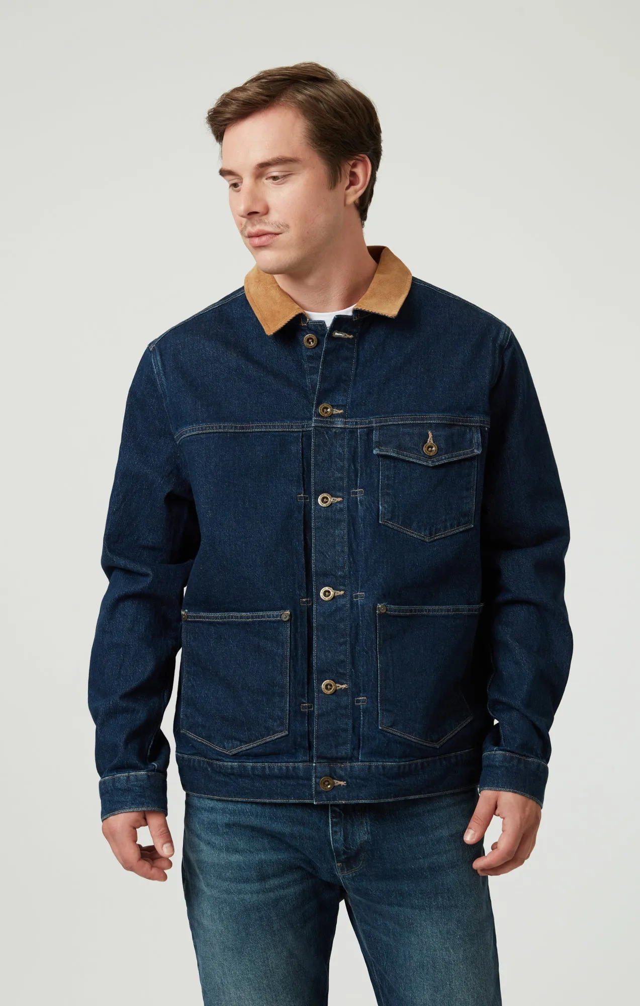 WILLY DENIM JACKET IN DEEP BLUE DENIM