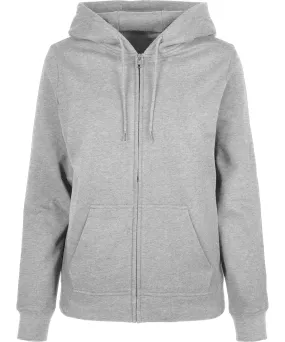 Womens basic zip hoodie | Heather Grey