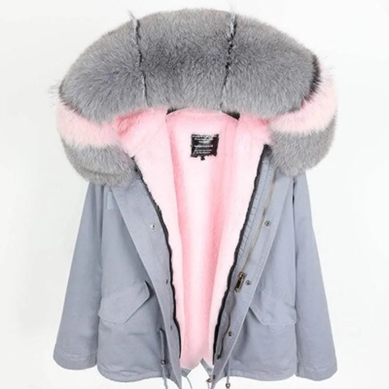 Women's Winter Casual Warm Loose Short Parka With Fox Fur