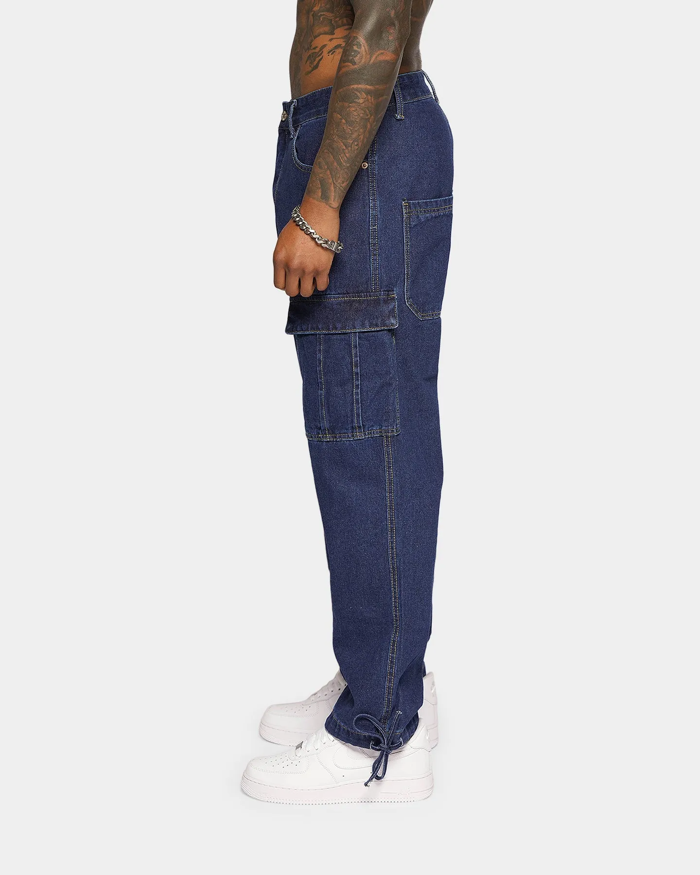 XXIII Parry Wide Leg Pocket Jeans Dark Blue