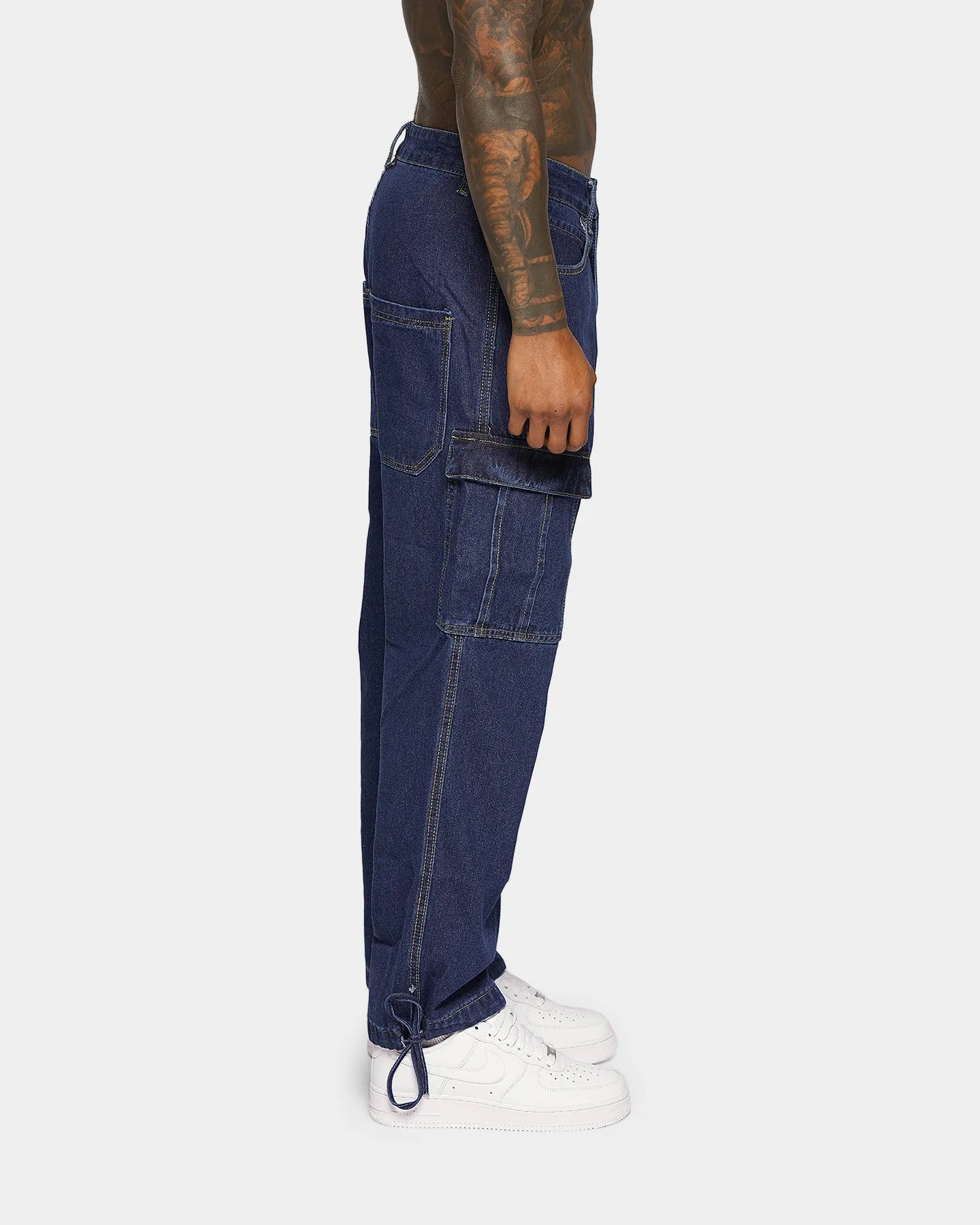 XXIII Parry Wide Leg Pocket Jeans Dark Blue